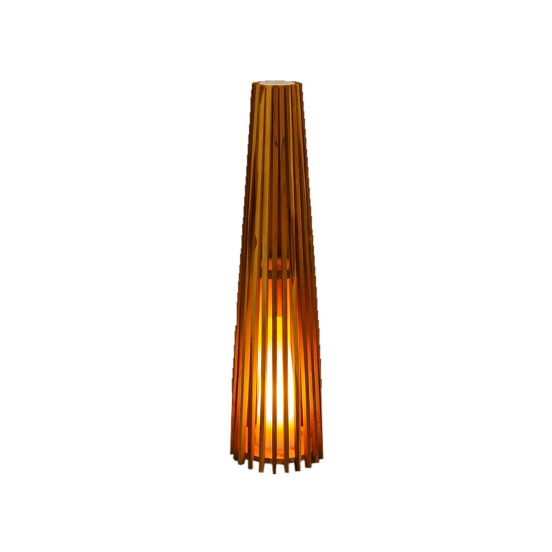 LAMPARA KORE MADERA TEKA EXTERIOR 26x26x100CM