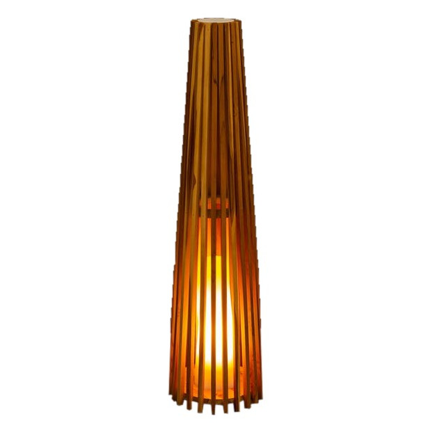 LAMPARA KORE MADERA TEKA EXTERIOR 26x26x100CM