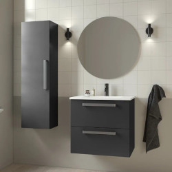 SET BONDI 60 2 CAJONES CENIZA TIRADOR INOX