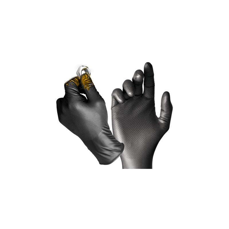 GUANTES NITRILO DESCH. GRIPAZZ 580NR T.9 (50UND)