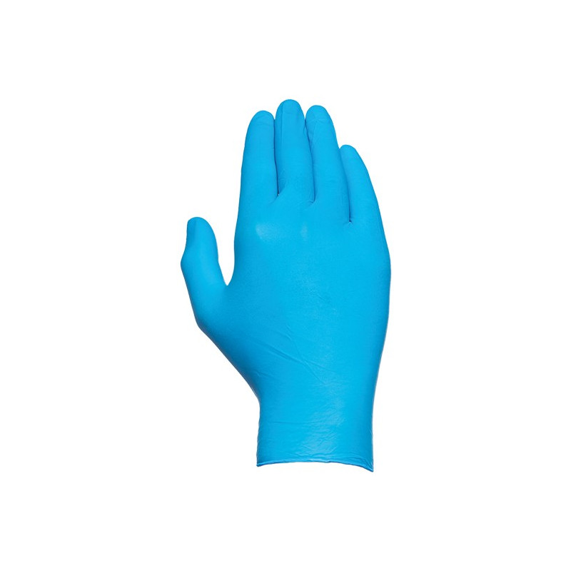 GUANTE DESECHABLE NITRILO AZUL S/POLVO T.8(100UND)