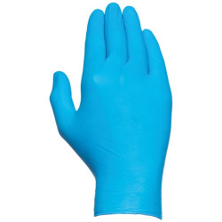 GUANTE DESECHABLE NITRILO AZUL S/POLVO T.9 (100UND)