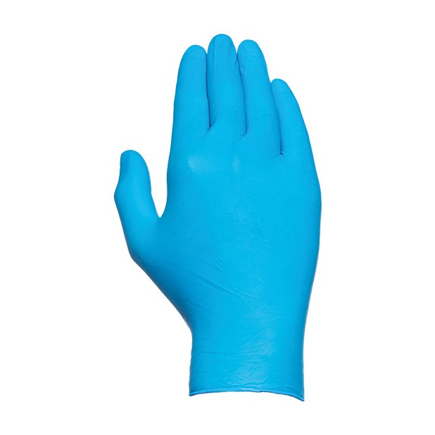 GUANTE DESECHABLE NITRILO AZUL S/POLVO T.9 (100UND)