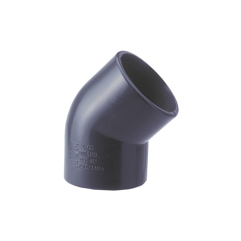 CODO PVC PRESION 45º D.32