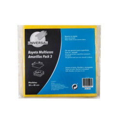 BAYETA MULTIUSOS AMARILLA PACK 3
