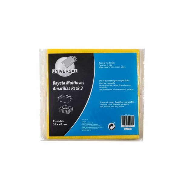 BAYETA MULTIUSOS AMARILLA PACK 3