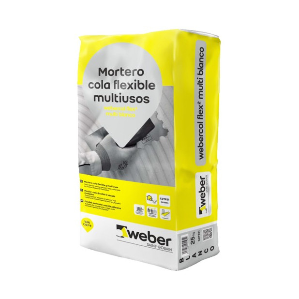 WEBER. COL FLEX2 MULTI 25KG. BLANCO