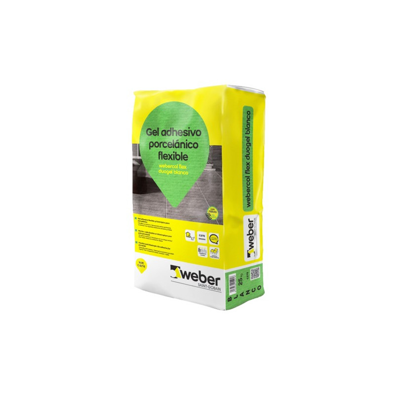 WEBER. COL FLEX duoGEL 25KG. FIBRA BLANCO