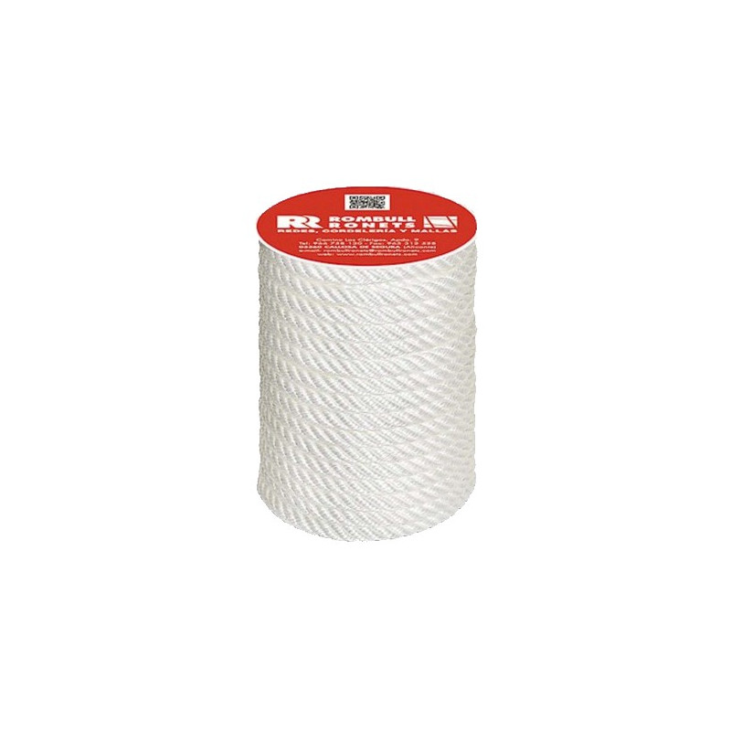 CARRETE CUERDA CABLEADA PP 4C 12MM/15MTS BLAN