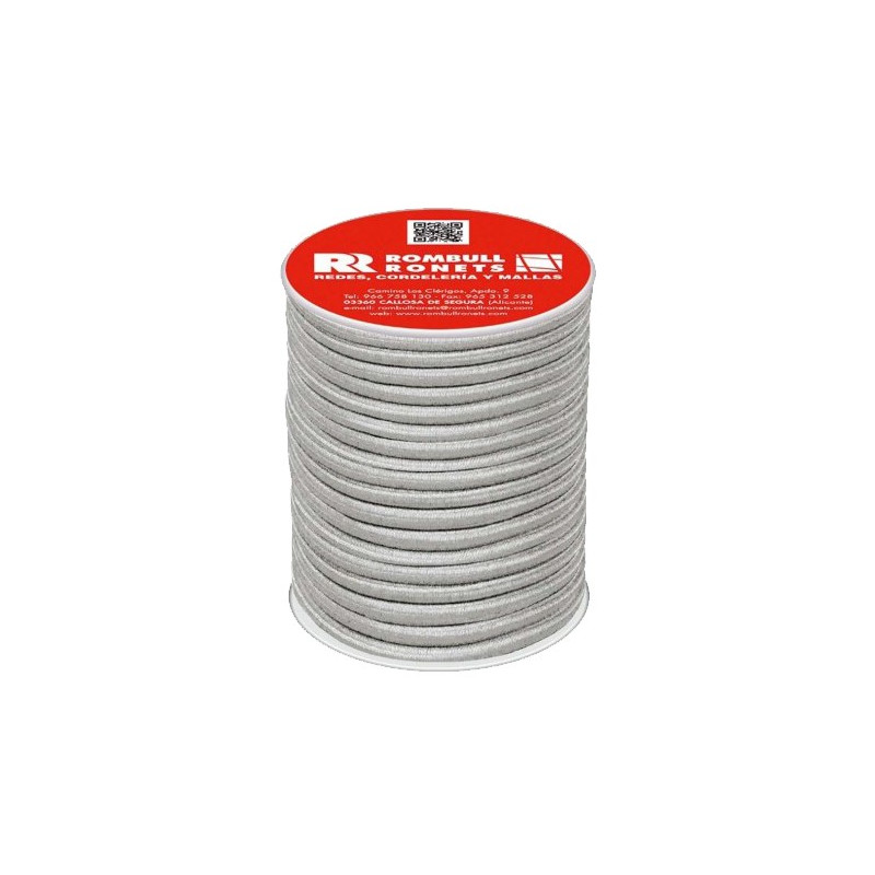 CARRETE CUERDA ELASTICA PES 6MM/25MTS BLANCO