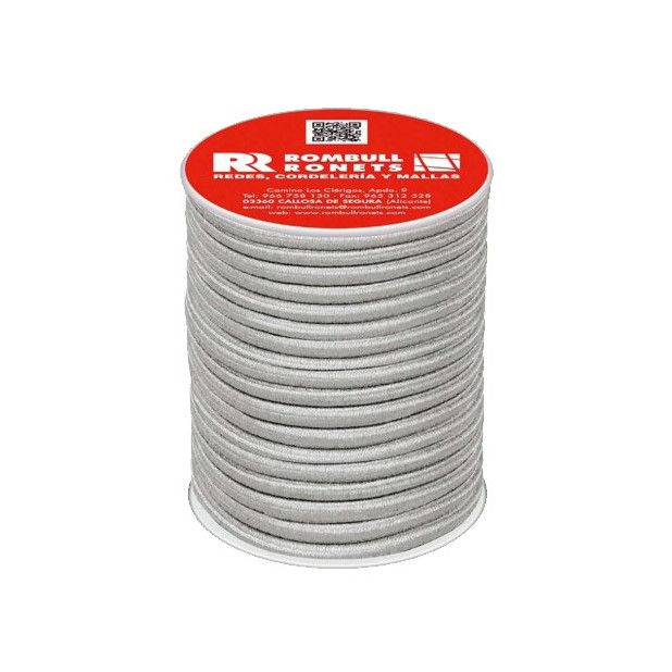 CARRETE CUERDA ELASTICA PES 6MM/25MTS BLANCO