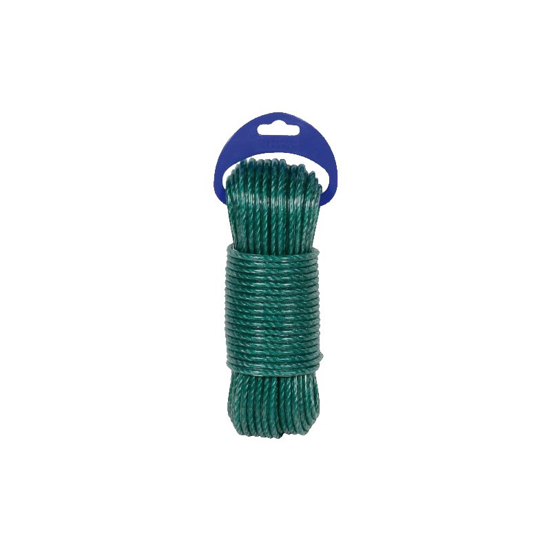 MADEJA CABLE ACERO PLAST. 10MTS VERDE