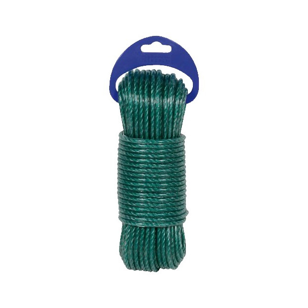 MADEJA CABLE ACERO PLAST. 10MTS VERDE