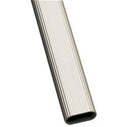 BARRA OVALADA 1-30x15 PLATA 4MTS.