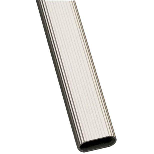 BARRA OVALADA 1-30x15 PLATA 2MTS.