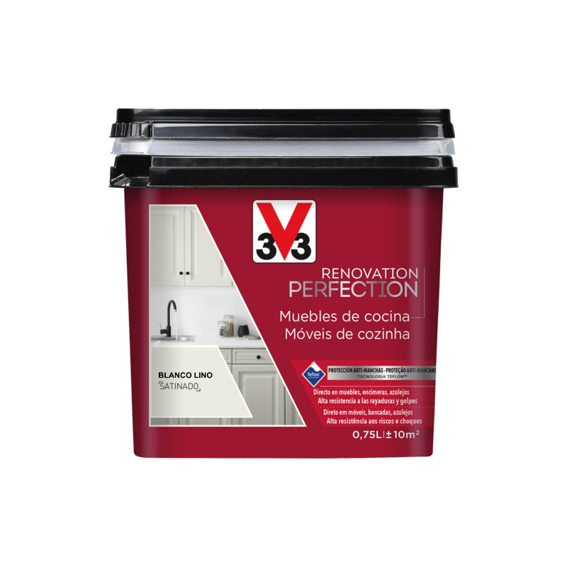 PINTURA MUEBLES COCINAS SAT.BLANCO LINO 750LTS