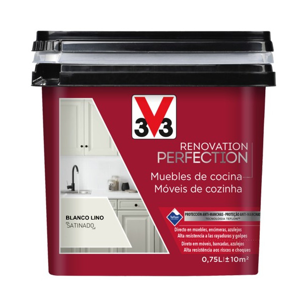 PINTURA MUEBLES COCINAS SAT.BLANCO LINO 750LTS