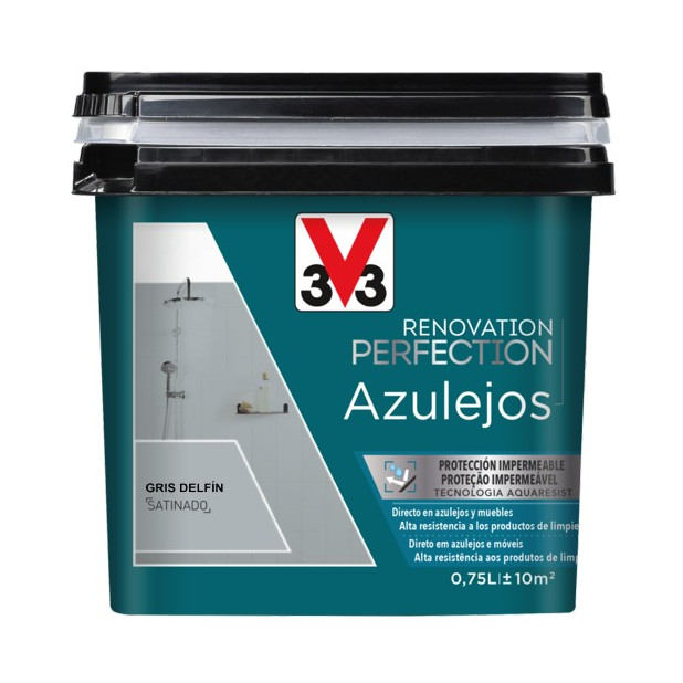 PINTURA AZULEJOS SAT.GRIS DELFIN 750ML