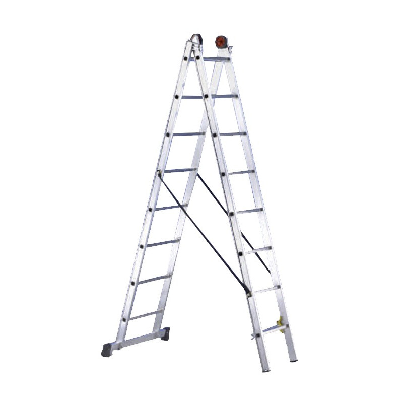 ESCALERA EURO 2 TRAMOS 8 PELDAÑOS