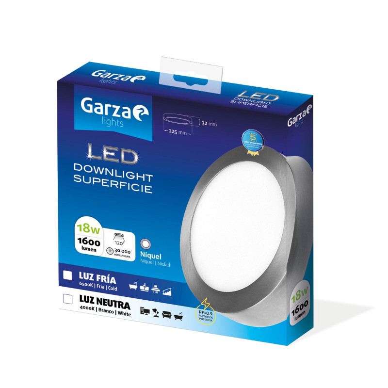 PANEL LED DOW.CIRC.SUP.225 18W 1600LM 65K