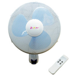 VENTILADOR DE PARED 50W 3 VEL.+MANDO A DIST. 40CM