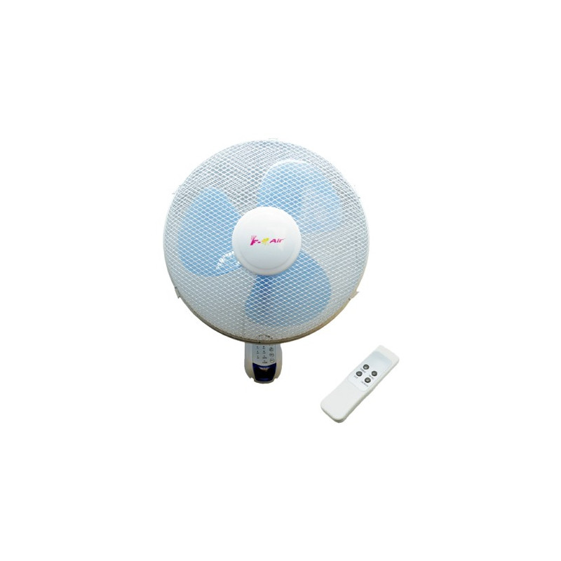 VENTILADOR DE PARED 50W 3 VEL.+MANDO A DIST. 40CM