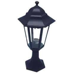 FAROL ALUMINIO PIE NEGRO