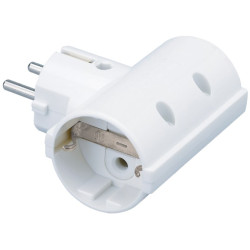 CLAVIJA DOBLE T/T 10/16A. INTERIOR PORCELANA