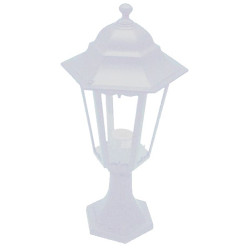 FAROL ALUMINIO DE PIE BLANCO