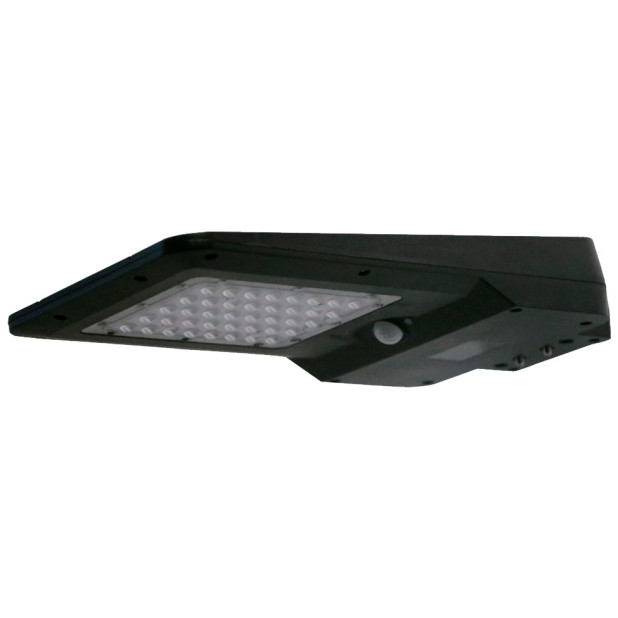FAROLA LED SOLAR 15W 6000K NEGRO