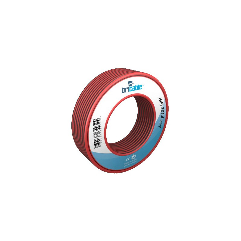 CABLE 2x0,75 AUDIO NEGRO/ROJO (ROLLO 5MTS)