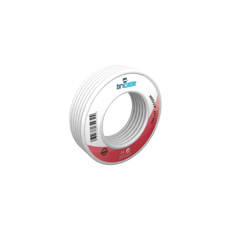 CABLE PLANO 2x0,75 H03VVH2-F BLANCO (ROLLO 5MTS)