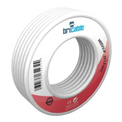 CABLE 2x1,5 H05VV-F BLANCO (ROLLO 25MTS)