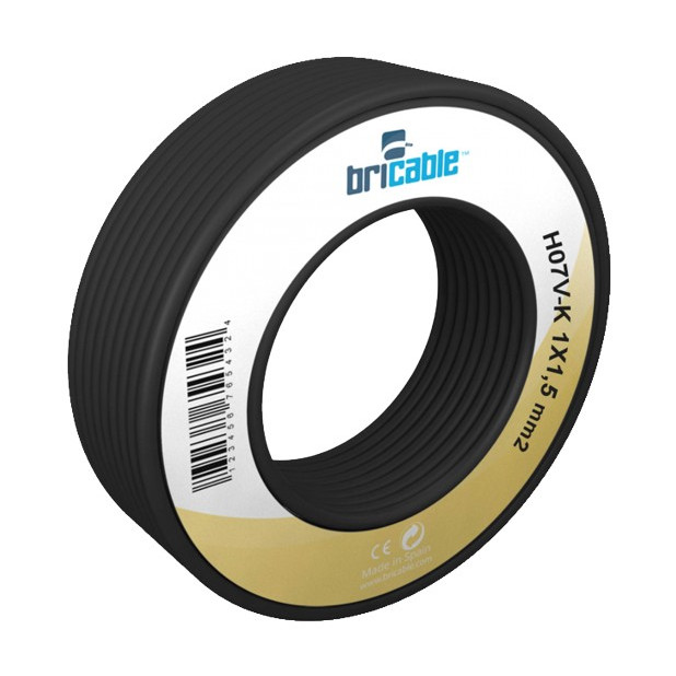 CABLE 1x1,5 H07V-K NEGRO (ROLLO10MTS)