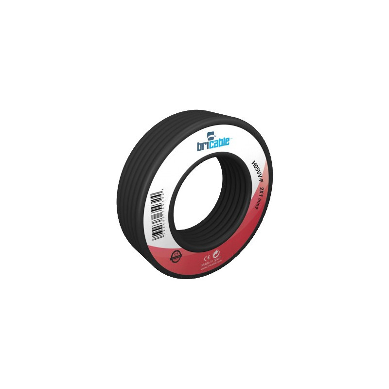 CABLE 2x1,5 H05VV-F NEGRO (ROLLO 10MTS)