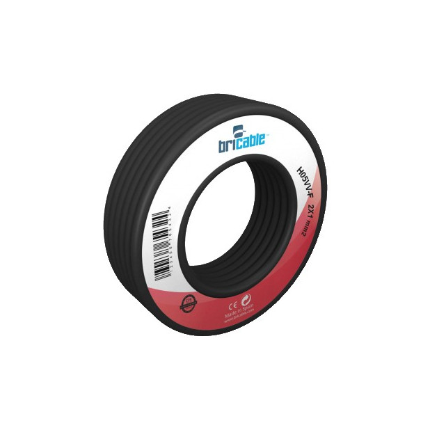 CABLE 2x1,5 H05VV-F NEGRO (ROLLO 10MTS)