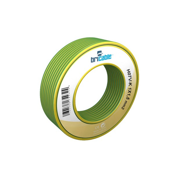 CABLE 1x1,5 H07V-K AM/VERDE (ROLLO 5MTS)