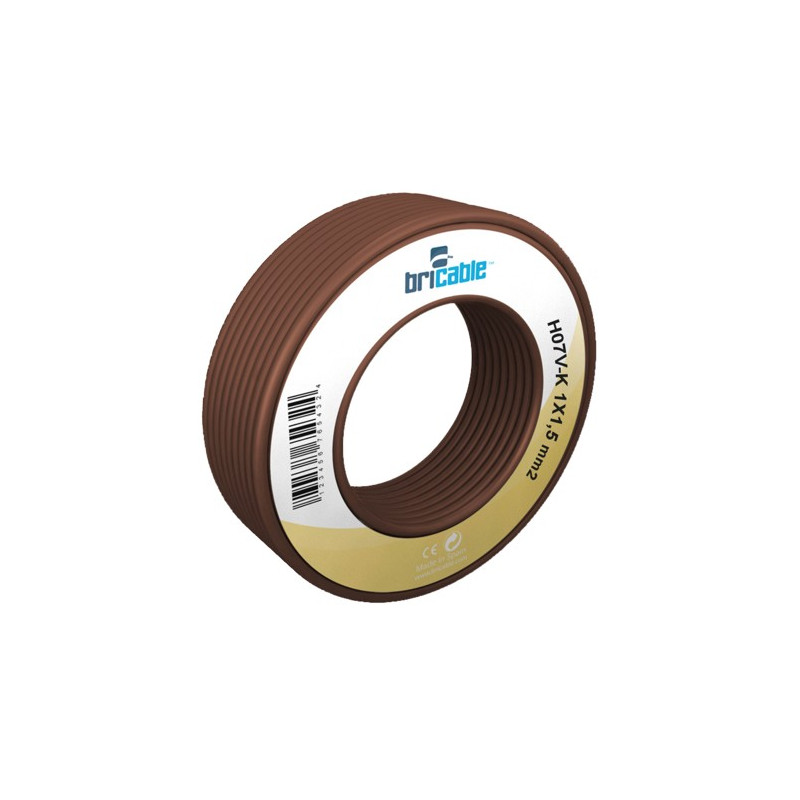 CABLE 1x1,5 H07V-K MARRON(ROLLO 25MTS)