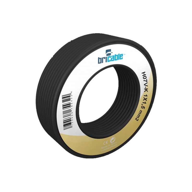 CABLE 1x1,5 H07V-K NEGRO (ROLLO 25MTS)