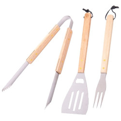 SET UTENSILIOS BARBACOA 40x10x3,5CM (3PZAS)