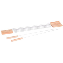 BROCHETA BARBACOA ACERO INOX 40x1x1CM