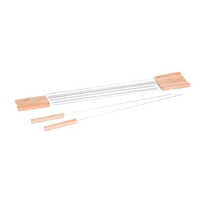 BROCHETA BARBACOA ACERO INOX 40x1x1CM