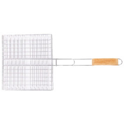 PARRILLA BARBACOA METAL CROMADA 56x27CM