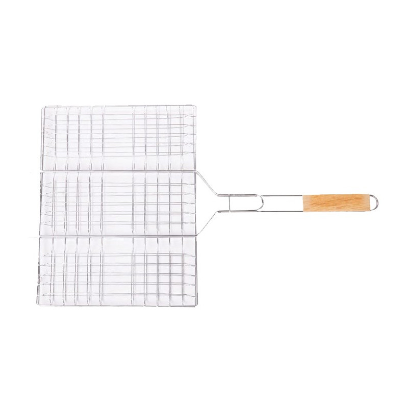 PARRILLA BARBACOA METAL CROMADA 65x40x2CM