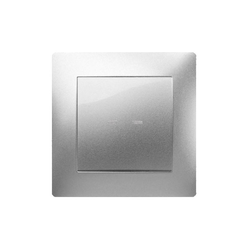 PULSADOR LUMINOSO EMP.10A 250V ALUMINIO