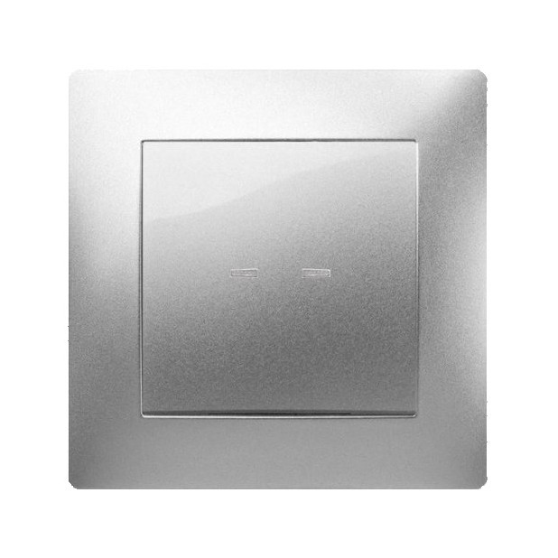 PULSADOR LUMINOSO EMP.10A 250V ALUMINIO