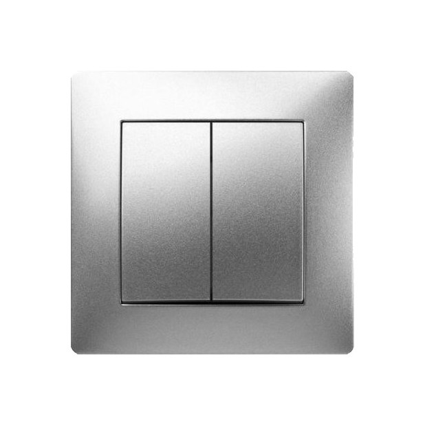 CONMUTADOR EMP.DOBLE 10A 250V ALUMINIO
