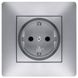 BASE EMP.2P+T 16A 250V ALUMINIO