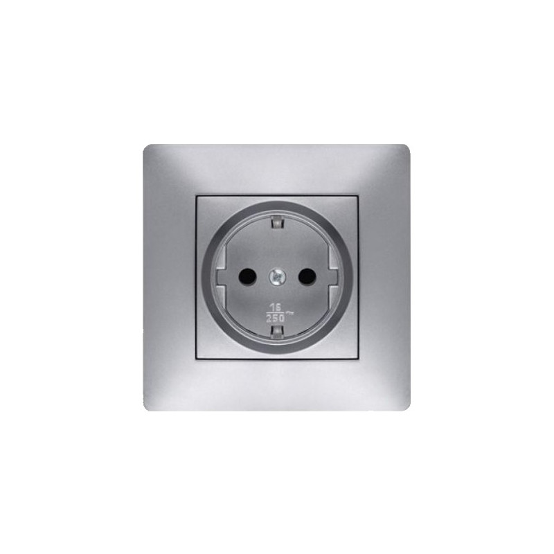 BASE EMP.2P+T 16A 250V ALUMINIO