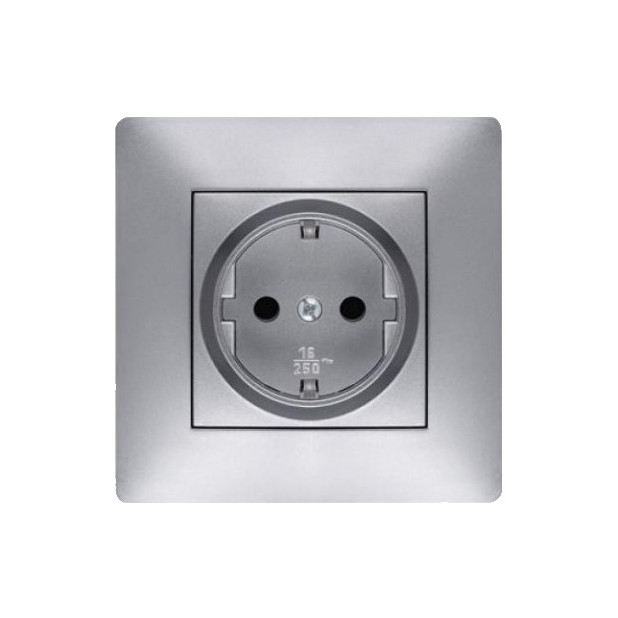BASE EMP.2P+T 16A 250V ALUMINIO